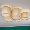 Loftlamper ^ TK Lighting Loftlampe Mona Nature, 5 lyskilder, naturfarvet linned