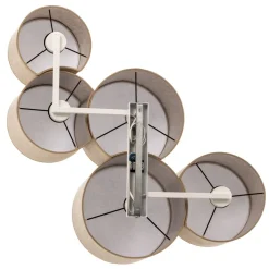 Loftlamper ^ TK Lighting Loftlampe Mona Nature, 5 lyskilder, naturfarvet linned