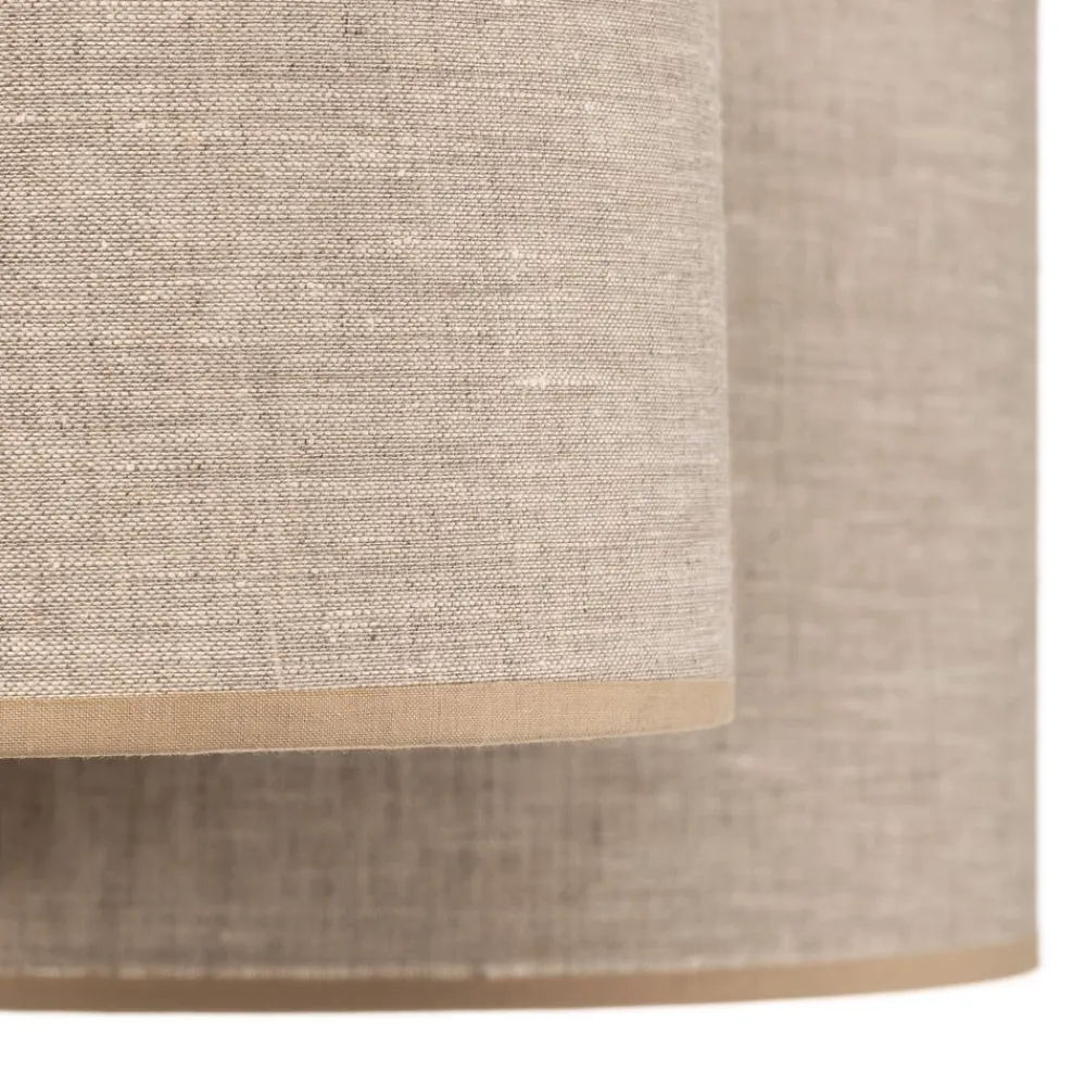 Loftlamper ^ TK Lighting Loftlampe Mona Nature, 5 lyskilder, naturfarvet linned