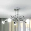 HELAM Loftlamper|Loftlamper > Loftlampe Oxford, krom, 5 lyskilder, Ø 47 cm, metal