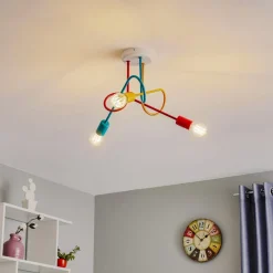 HELAM Loftlamper|Loftlamper > Loftlampe Oxford med 3 lyskilder orange/rød/turkis