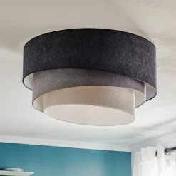 Loftlamper ^ Duolla Loftlampe Pastell Trio Ø 60 cm i 3 grå nuancer