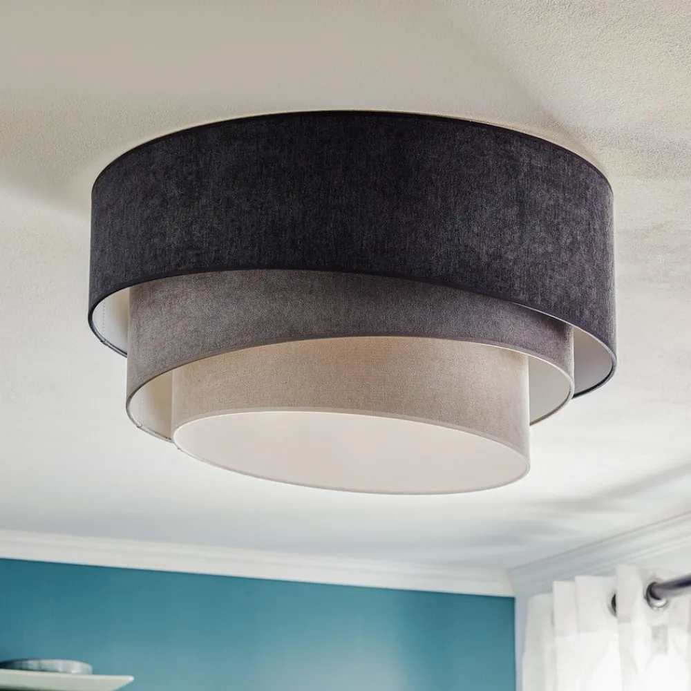 Loftlamper ^ Duolla Loftlampe Pastell Trio Ø 60 cm i 3 grå nuancer