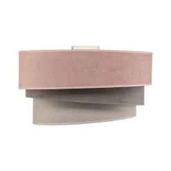 Loftlamper ^ Duolla Loftlampe Pastell Trio Ø 45 cm pink/grå/lysegrå