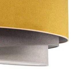 Duolla Loftlamper|Loftlamper > Loftlampe Pastell Trio Ø 60 cm sennepsfarvet/grå/lysegrå