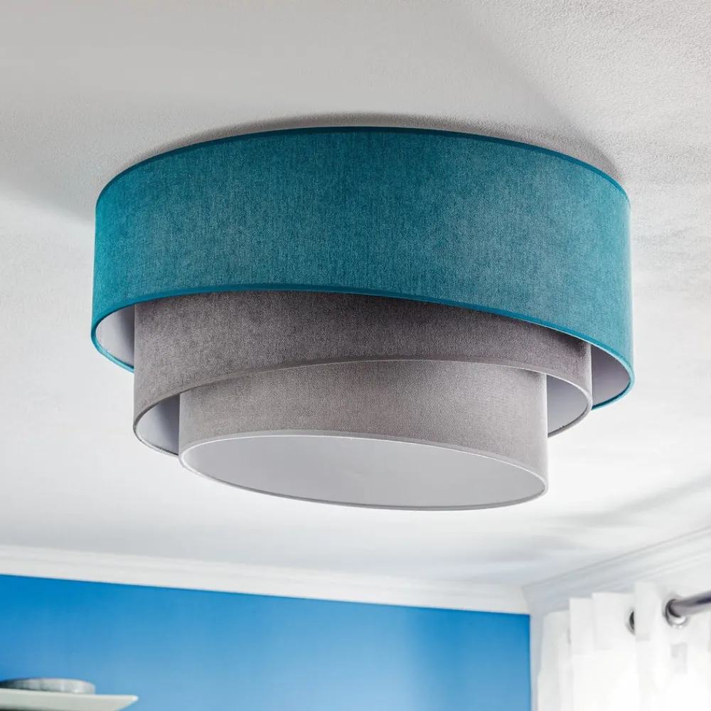 Loftlamper ^ Duolla Loftlampe Pastell Trio 60 cm turkis/grå/lysegrå