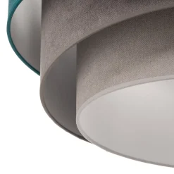 Loftlamper ^ Duolla Loftlampe Pastell Trio 60 cm turkis/grå/lysegrå