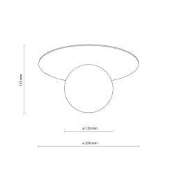 TK Lighting Loftlamper > Loftlampe Pixie, beige, glas, Ø 25 cm, kugle, G9