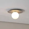 TK Lighting Loftlamper > Loftlampe Pixie, grå, glas, Ø 25 cm, kugle, G9