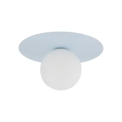 TK Lighting Loftlamper > Loftlampe Pixie, lyseblå, glas, Ø 25 cm, kugle, G9