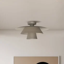 Luminex Gang|Loftlamper > Loftlampe Plato, beige, metal, Ø 38 cm, E27
