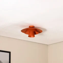 Luminex Gang|Loftlamper > Loftlampe Plato, orange, metal, Ø 38 cm, E27