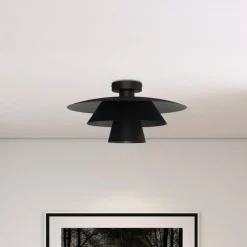 Luminex Gang|Loftlamper > Loftlampe Plato, sort, metal, Ø 38 cm, E27