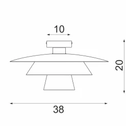 Luminex Gang|Loftlamper > Loftlampe Plato, sort, metal, Ø 38 cm, E27