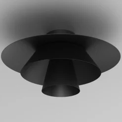 Luminex Gang|Loftlamper > Loftlampe Plato, sort, metal, Ø 38 cm, E27
