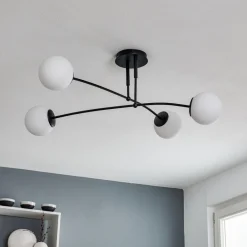 EMIBIG LIGHTING Loftlamper > Loftlampe Pregos 4 i sort, 4 lyskilder