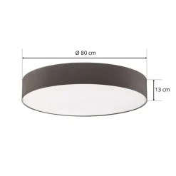 TK Lighting Loftlamper|Pendellamper > Loftlampe Rondo, grå Ø 80 cm
