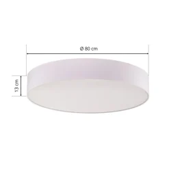 TK Lighting Loftlamper|Loftlamper > Loftlampe Rondo, hvid Ø 80 cm