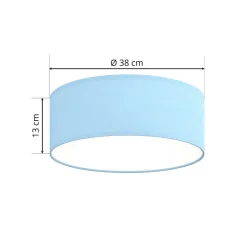 TK Lighting Loftlamper > Loftlampe Rondo Kids, Ø 38 cm, blå