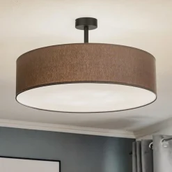 Loftlamper|Loftlamper ^ TK Lighting Loftlampe Rondo med afstand, grå Ø 60 cm