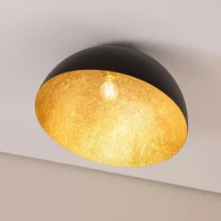 SIGMA Loftlamper|Loftlamper > Loftlampe Sfera, Ø 50 cm, sort/guld