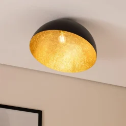 SIGMA Loftlamper|Loftlamper > Loftlampe Sfera, Ø 50 cm, sort/guld