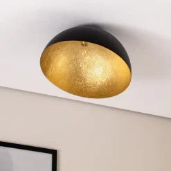 SIGMA Loftlamper|Loftlamper > Loftlampe Sfera, Ø 50 cm, sort/guld