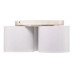 Luminex Loftlamper > Loftlampe Soho, cylindrisk, 3 lyskilder, hvid/guld