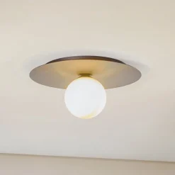 EMIBIG LIGHTING Loftlamper > Loftlampe Solar, sort/opal, 1 lyskilde