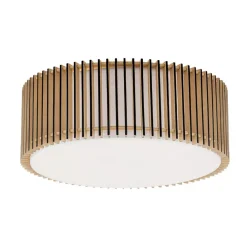 ORION Loftlamper > Loftlampe Tarta, Ø 50 cm, træ, tekstildiffusor, 4 x E27