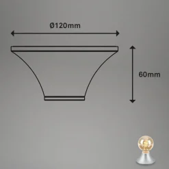 Loftlamper ^ Briloner Loftlampe Tepel til badeværelset IP44 E27 krom mat