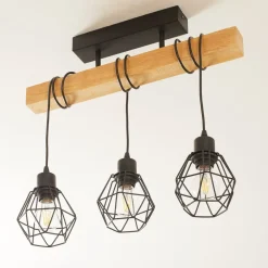 Loftlamper|Loftlamper ^ EGLO Loftlampe Townshend 5 med 3 gitterskærme