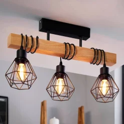 Loftlamper|Loftlamper ^ EGLO Loftlampe Townshend 5 med 3 gitterskærme