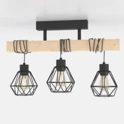 Loftlamper|Loftlamper ^ EGLO Loftlampe Townshend 5 med 3 gitterskærme
