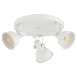 Argon Loftlamper|Loftlamper > Loftlampe Trogir, beige, 3 lyskilder, stål, Ø 30 cm