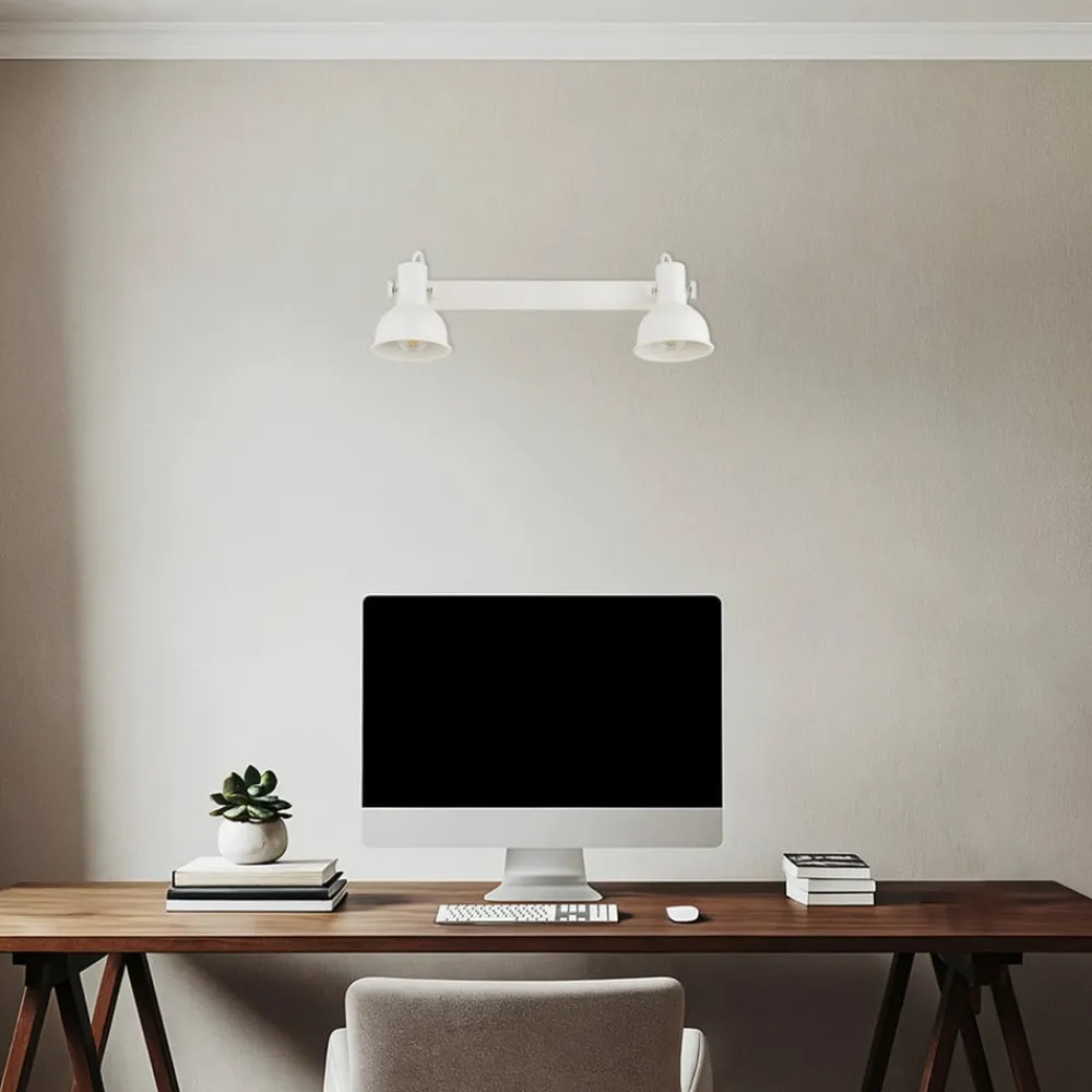 Argon Loftlamper|Loftlamper > Loftlampe Trogir, beige, 2 lyskilder, længde 27 cm