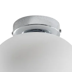 Domiluce Gang|Loftlamper > Loftlampe Ufo, krom/hvid, Ø 18 cm, glas, G9