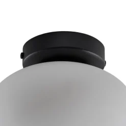 Domiluce Loftlamper > Loftlampe Ufo, sort/hvid, Ø 18 cm, glas, G9