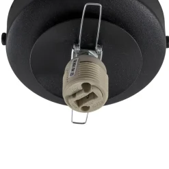 Domiluce Loftlamper > Loftlampe Ufo, sort/hvid, Ø 18 cm, glas, G9
