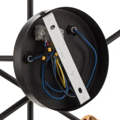 Loftlamper ^ EMIBIG LIGHTING Loftlampe Veken 6B i sort og kobber