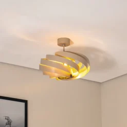 Gang|Loftlamper ^ Euluna Loftlampe Vento, beige, Ø 50 cm