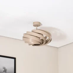 Gang|Loftlamper ^ Euluna Loftlampe Vento, beige, Ø 50 cm