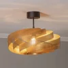 Euluna Loftlamper > Loftlampe Vento, guldfarvet, Ø 50 cm