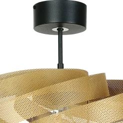 Euluna Loftlamper > Loftlampe Vento, guldfarvet, Ø 50 cm