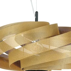 Euluna Loftlamper > Loftlampe Vento, guldfarvet, Ø 50 cm