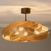Euluna Gang|Loftlamper > Loftlampe Vento, guldfarvet, Ø 60 cm
