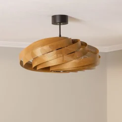 Euluna Gang|Loftlamper > Loftlampe Vento, guldfarvet, Ø 60 cm