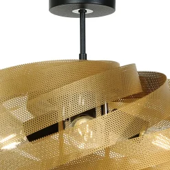 Euluna Gang|Loftlamper > Loftlampe Vento, guldfarvet, Ø 60 cm