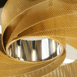 Euluna Gang|Loftlamper > Loftlampe Vento, guldfarvet, Ø 60 cm
