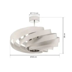 Domiluce Gang|Loftlamper > Loftlampe Vento, hvid, Ø 60 cm, metal, E27